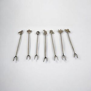 Vintage Taxco Set of 7 Olive/Pickle Forks